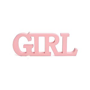 Decoração MDF "Girl" Rosa - 1 unidade - Cromus - Rizzo