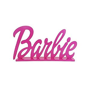 Display Decorativo - Escrita Barbie - 26.5cm x 12.5cm x 8cm - 1 unidade - Rizzo