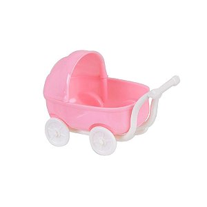 Mini Carrinho de Bebê Lembrancinha - Rosa Bebê - 5 unidades - Rizzo