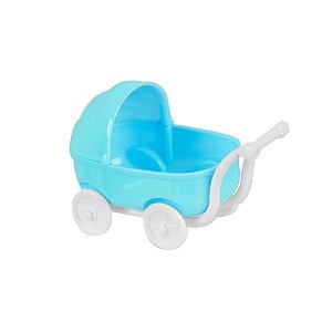 Mini Carrinho de Bebê Lembrancinha - Azul Bebê - 5 unidades - Rizzo