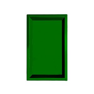 Bandeja retangular Plástico Verde Bandeira - 31x19x2cm - 1 unidade - Rizzo