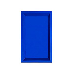 Bandeja retangular Plástico Azul Escuro - 31x19x2cm - 1 unidade - Rizzo