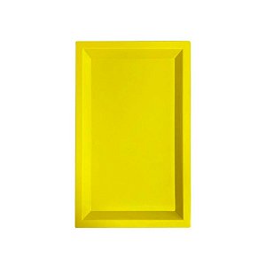 Bandeja retangular Plástico Amarelo - 31x19x2cm - 1 unidade - Rizzo