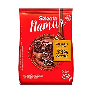 Chocolate Chocolate em Pó - 33% Cacau Namur - 1,010kg - 1 unidade - Selecta - Rizzo