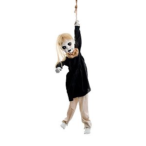 Enfeite Decorativo Halloween - Boneca Kiara - 90cm - Som, Luz e Movimento - 1 unidade - Cromus - Rizzo