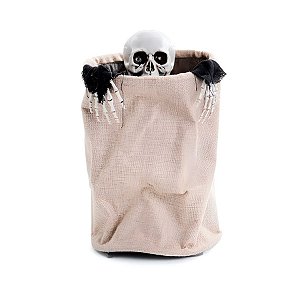 Enfeite Decorativo Halloween - Esqueleto Bartho - 40cm - Som, Luz e Movimento - 1 unidade - Cromus - Rizzo