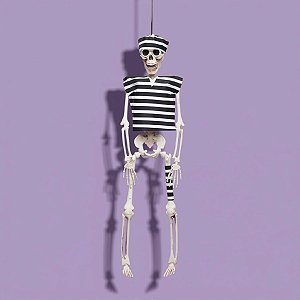Enfeite Decorativo Halloween - Caveira Prisioneira - 42cm - 1 unidade - Cromus - Rizzo