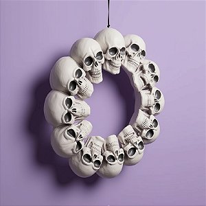 Enfeite Decorativo Halloween - Guirlanda Crânios - 40cm - 1 unidade - Cromus - Rizzo