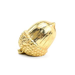 Enfeite Decorativo - Pinha Ouro - 9cm  - 1 unidade - Cromus - Rizzo
