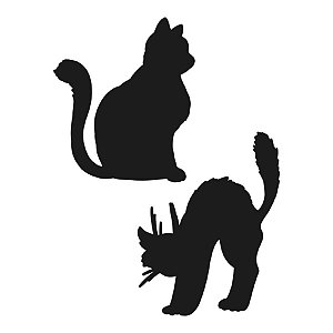 Silhueta Decorativa Gato - Halloween Travessuras - 2 unidades - Cromus - Rizzo
