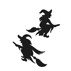 Silhueta Decorativa Bruxa - Halloween Travessuras - 2 unidades - Cromus - Rizzo