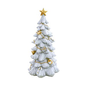 Árvore Decorativa de Resina Branca com LED - 30cm - 1 unidade - Cromus - Rizzo