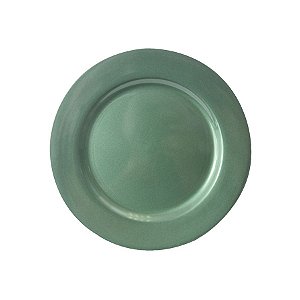 Sousplat Liso Verde Claro - 33cm - 1 unidade - Cromus - Rizzo