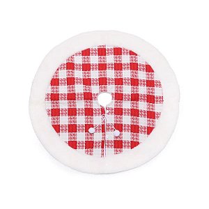 Saia para Árvore Xadrez - Vemelho e Branco - 90cm - 1 unidade - Cromus - Rizzo