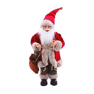 Enfeite Decorativo Noel em Pé com Saco de Presentes - 66cm - 1 unidade - Cromus - Rizzo