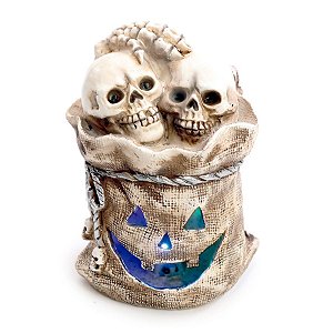Enfeite Decorativo Halloween - Crânios Noite do Terror com Luz - 1 unidade - Cromus - Rizzo
