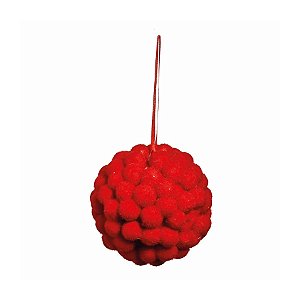 Bolas de Natal Bolinhas - Vermelho - 10cm - 4 unidades - Cromus - Rizzo