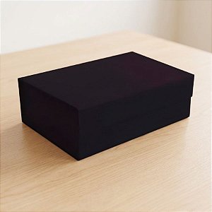 Caixa de Papel Rígido para Garrafa Retangular com Imã - Preto - 33x8,5cm - 1 unidade - Cromus - Rizzo