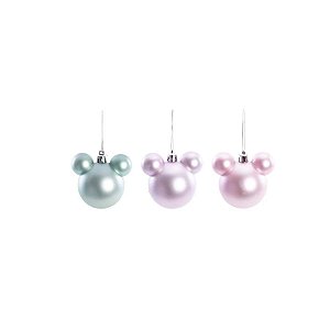 Bola Mickey - Lilás, Rosa e Verde - 6 cm - 6 unidades - Cromus  - Rizzo