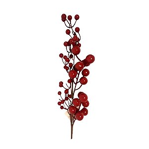 Galho Berry de Natal - Vermelho - 62cm - 1 unidade - Rizzo