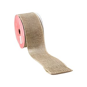 Fita Decorativa de Natal - Bege - 6.2cm x 9.15m - 1 unidade - Rizzo