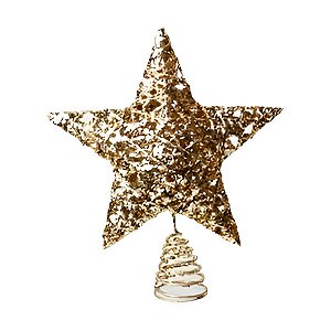 Estrela Ponteira de Natal - Dourada - 30cm - 1 unidade - Rizzo