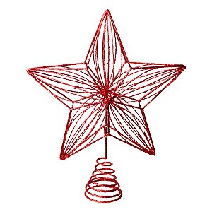 Estrela Ponteira de Natal - Rosa - 30cm - 1 unidade - Rizzo