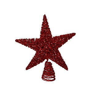Estrela Decorativa de Natal - Vermelho - 30cm - 1 unidade - Rizzo