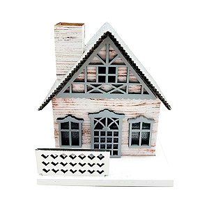 Casinha Decorativa Natural de Natal - 11cm - 1 unidade - Rizzo