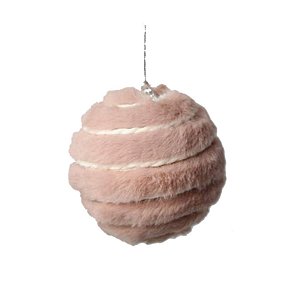 Bola de Natal Decorada - Rosa - 10cm - 3 unidades - Rizzo