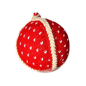 Bola de Natal Decorada - Vermelha - 8cm - 3 unidades - Rizzo