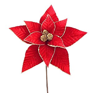 Poinsetia Felice de Natal - Vermelho - 50cm - 1 unidade - Rizzo