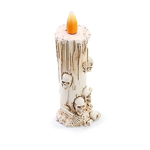 Enfeite Decorativo Halloween - Vela com Crânios - 20cm - 1 unidade - Cromus - Rizzo