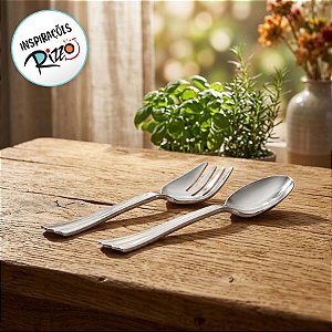 Talher de Serviço Prata - 22,5 cm - 2 unidades - Rizzo - Rizzo