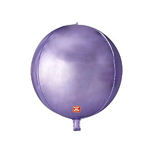Balão de Festa Metalizado 25" 63cm - Orbz Tradicional - Roxo - 1 unidade - Balões São Roque - Rizzo