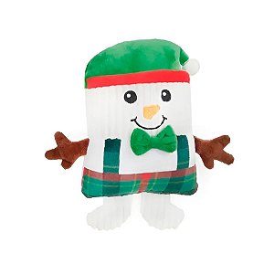 Brinquedo para Pet de Natal - Boneco de Neve Branco - 20cm - 1 unidade - Cromus - Rizzo