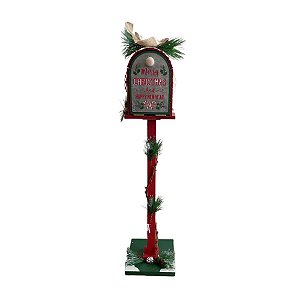 Enfeite Decorativo de Natal - Caixa de Correio Vermelha - 78cm - 1 unidade - Rizzo