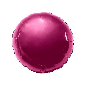 Balão de Festa Metalizado 20" 50cm - Redondo Burgundy - 1 unidade - Rizzo