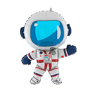 Balão de Festa Metalizado 36" 91cm - Astronauta - 1 unidade - Rizzo