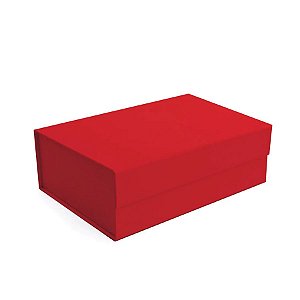 Caixa de Papel Rígido Vermelha com Ímã  - 1 unidade - Cromus - Rizzo