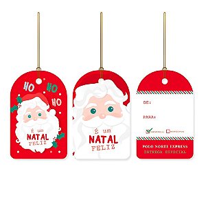 Tag Decorativa de Natal - Polo Norte - 5x8cm - 12 unidades - Cromus - Rizzo