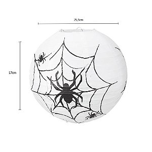 Lanterna de Papel - Teia de Aranha de Halloween - 25 cm - 1 unidade - Rizzo