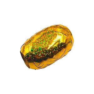 Fitilho Decorativo 50m - Dourado Holográfico - 1 unidade - Rizzo
