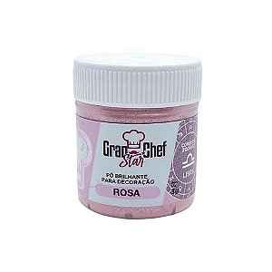 Pó Brilhante para Decoração 3g - Rosa Libra - 01 Unidade - Granchef - Rizzo