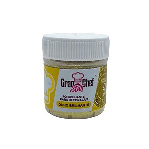 Pó Brilhante para Decoração 3g - Ouro Brilhante Leao - 01 Unidade - Granchef - Rizzo