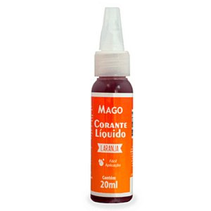 Corante Líquido Laranja 20 ml Mago  Confeitaria