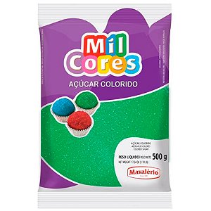 Açúcar Cristal Verde 500 g Mil Cores Mavalério Rizzo Confeitaria