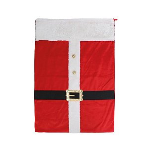 Saco Decorativo de Natal - Roupa Noel com Sino - 70x50cm - 1 unidade - Cromus - Rizzo