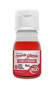 Corante liquido vermelho morango 10ml Mix