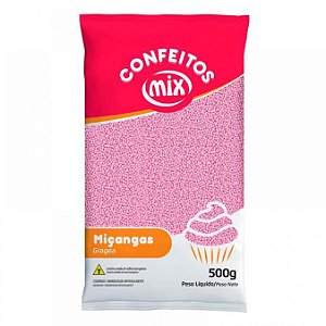 Confeito Miçanga - Rosa - 500g - Mix